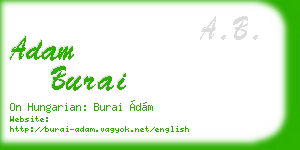 adam burai business card