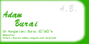 adam burai business card